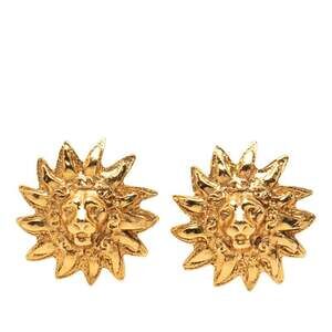 CHANEL Gold Logo Earrings